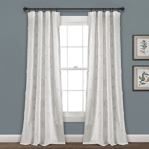 Lush Decor 2 Pack Avon Chenille Trellis Window Curtains