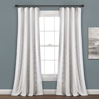 Lush Decor 2-pack Chenille Chevron Window Curtains