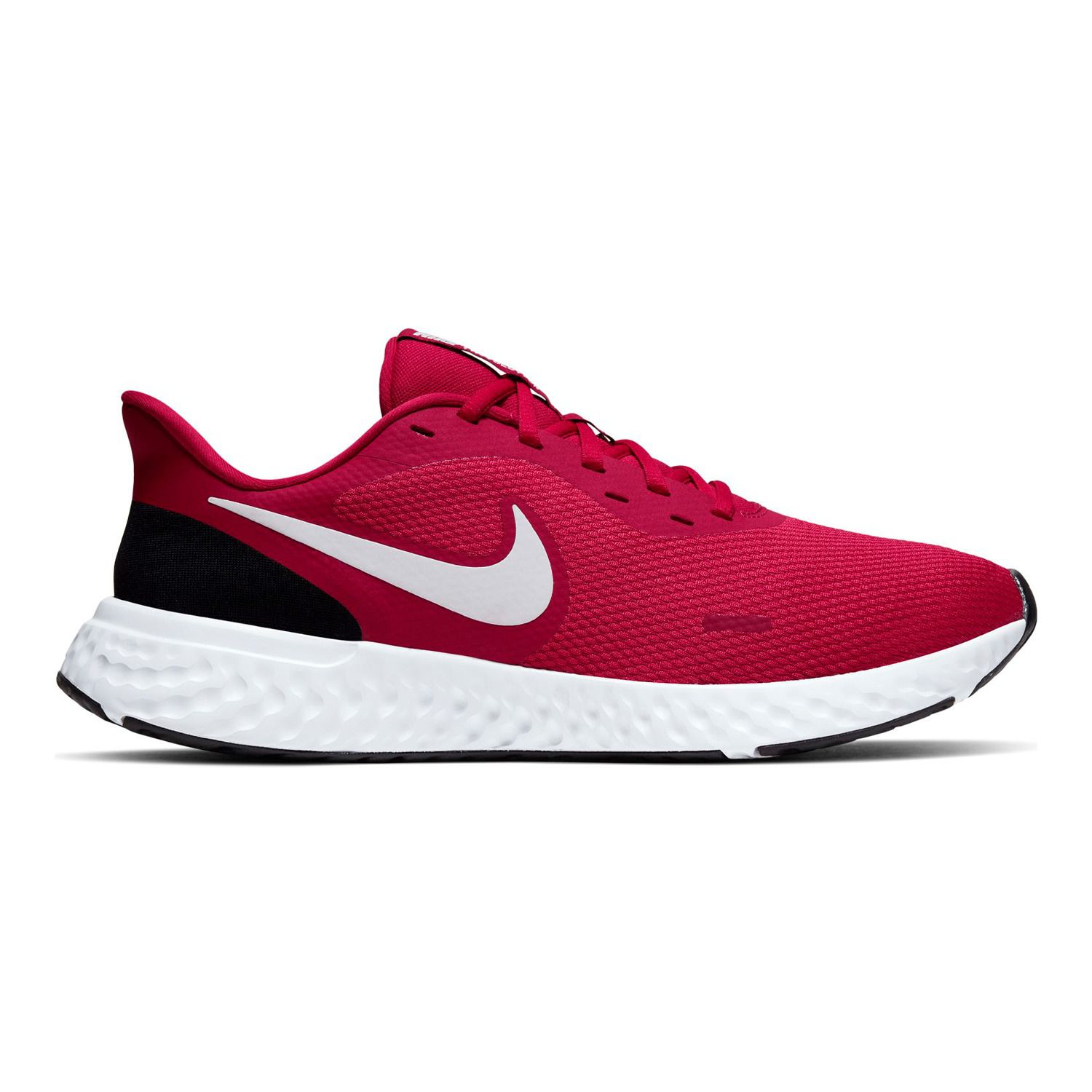 red and black tennis shoes