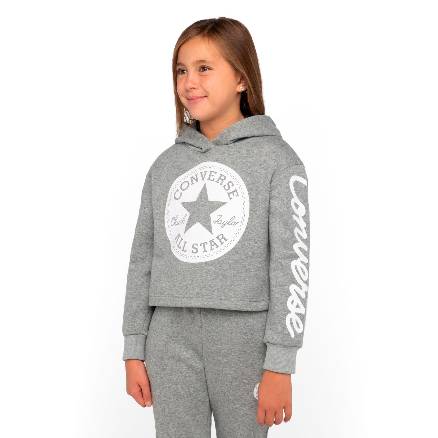 grey converse hoodie womens