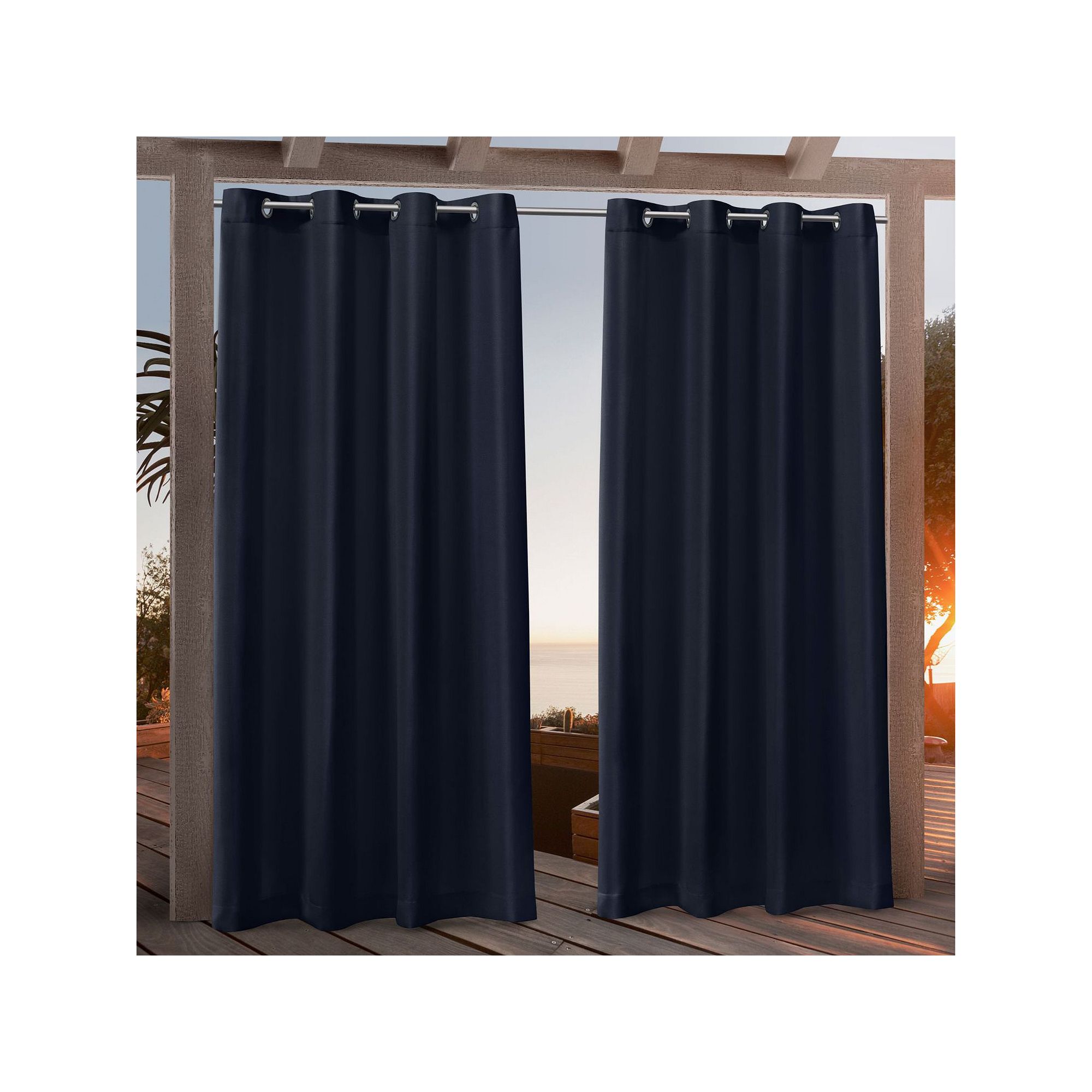 Nicole Miller New York 2-pack New York Canvas Indoor/Outdoor Window Curtain