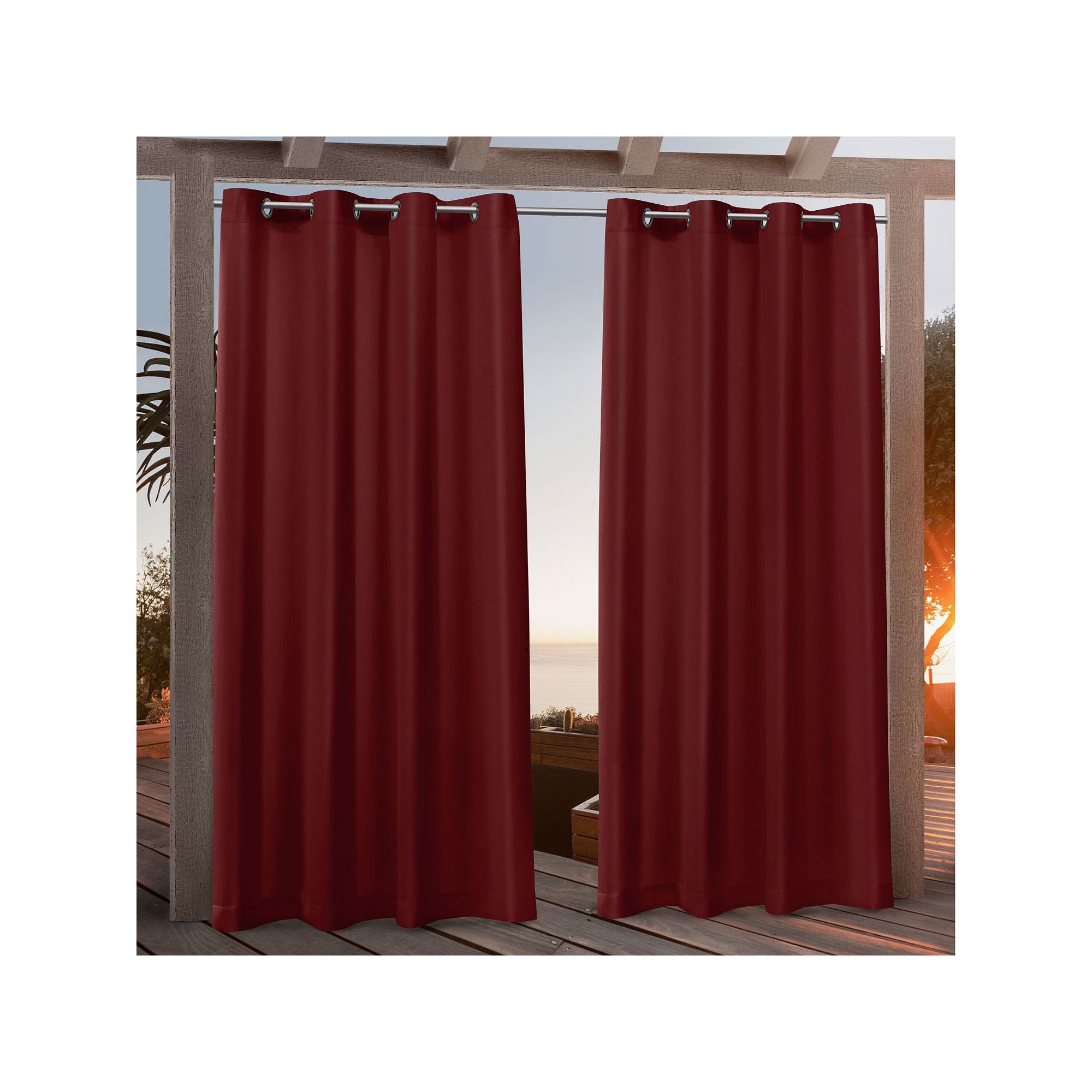 Nicole Miller New York 2-pack New York Canvas Indoor/Outdoor Window Curtain