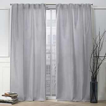 Nicole Miller New York 2-pack New York Faux Linen Slub Textured Window Curtains