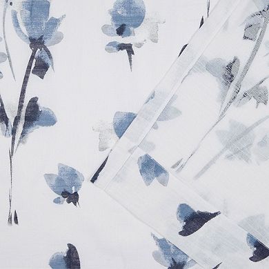 Nicole Miller 2-pack New York La Petite Fleur Floral Cotton Window Curtains