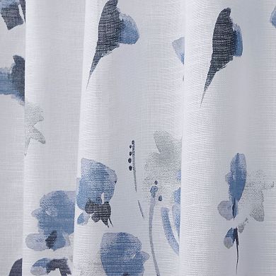 Nicole Miller 2-pack New York La Petite Fleur Floral Cotton Window Curtains