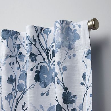 Nicole Miller NY 2-pack New York Lillian Floral Cotton Window Curtains