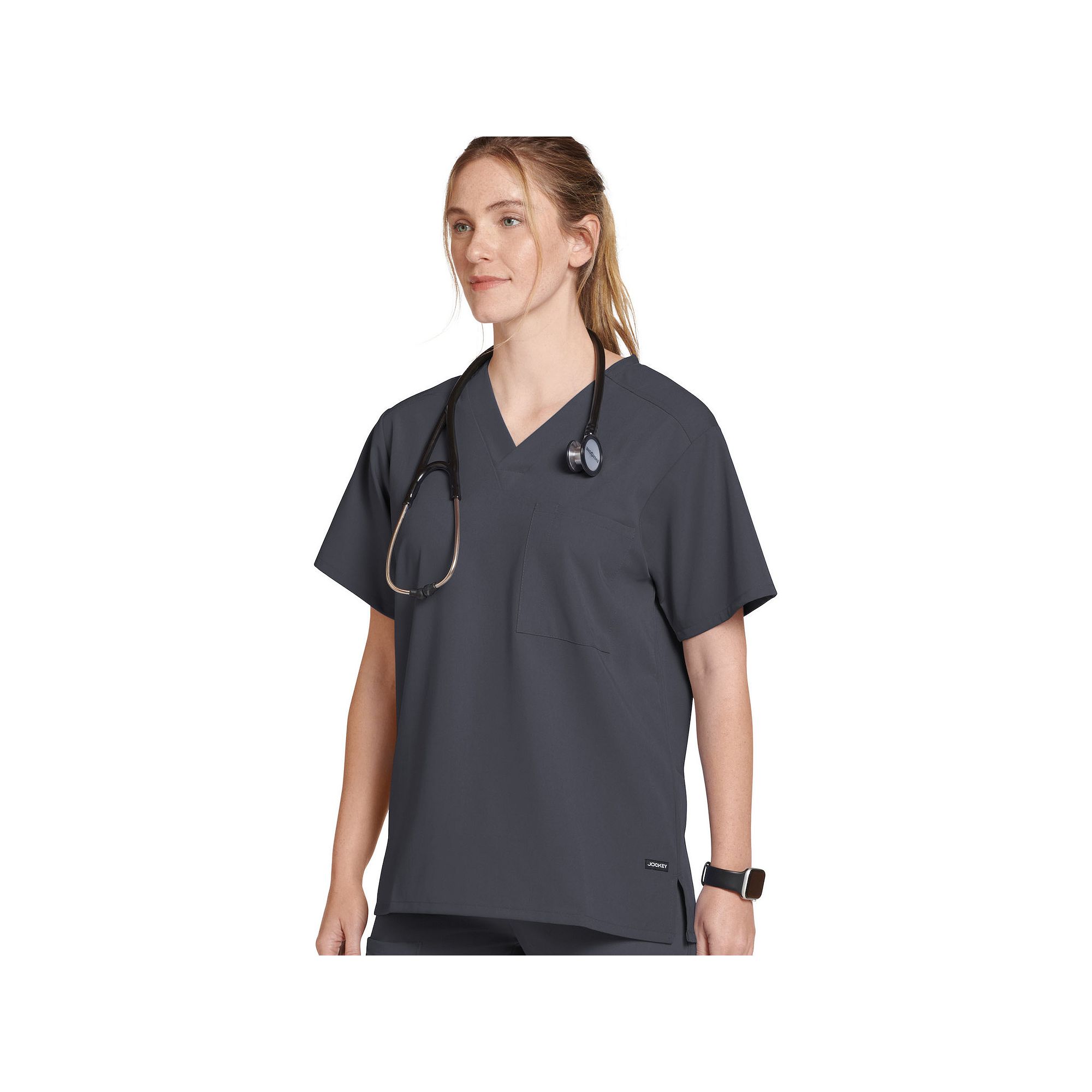 Big & Tall Unisex Jockey® 1-Pocket Scrub Top, Womens, Size: XXL, Gray