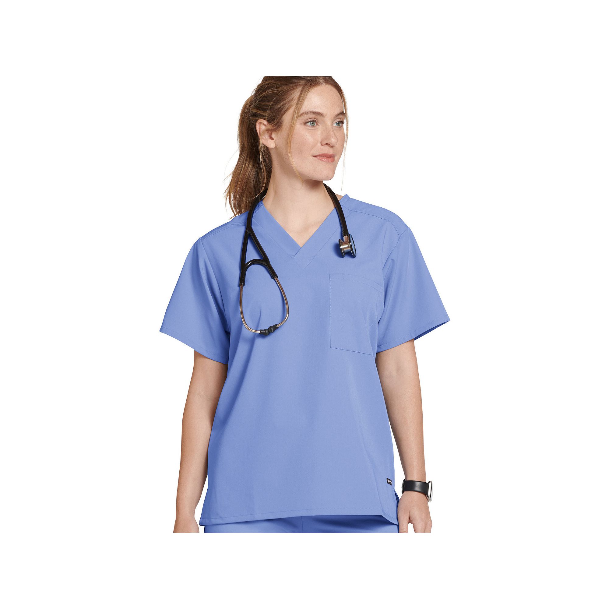 Big & Tall Unisex Jockey® 1-Pocket Scrub Top, Womens, Size: XXL, Light Bl
