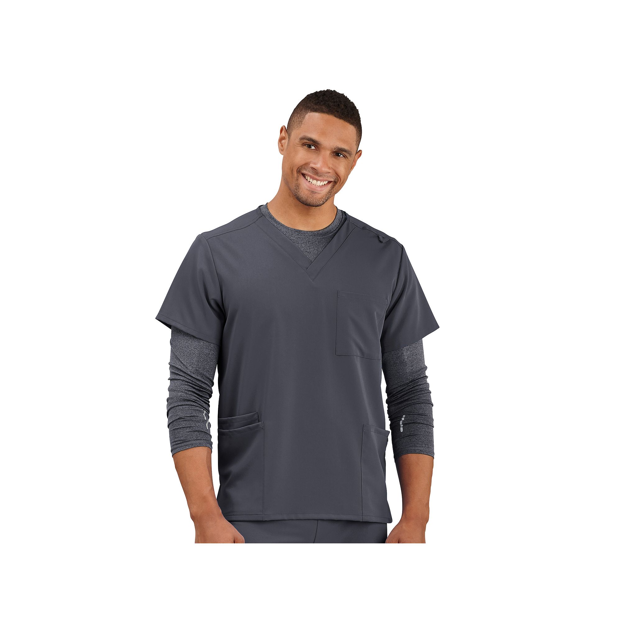 Unisex Jockey® 4-Pocket Scrub Top, Womens, Size: Large, Gray