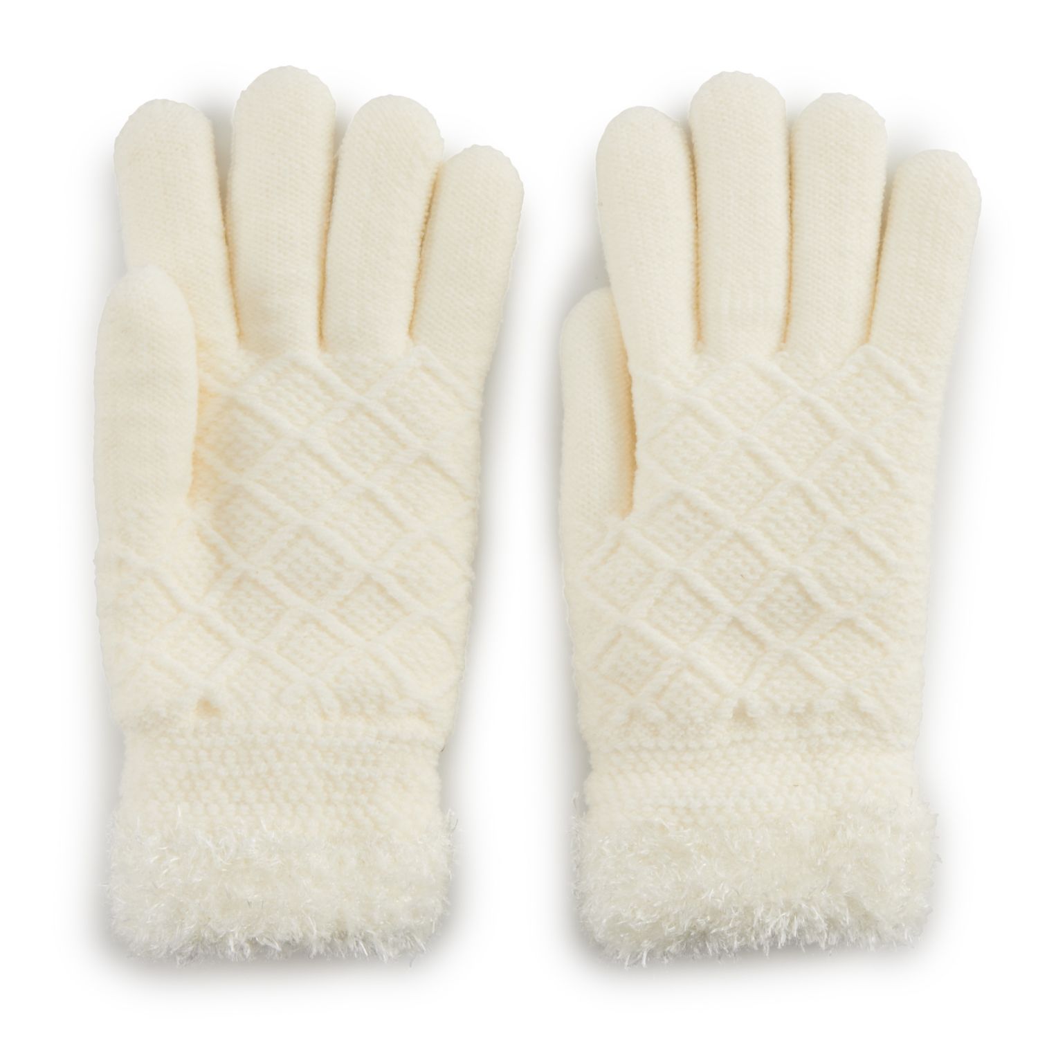 womens white mittens