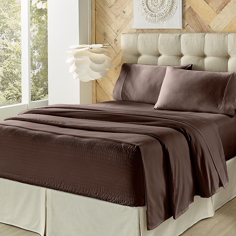 Royal Fit 300 Thread Count Sheet Set, Brown, Twin