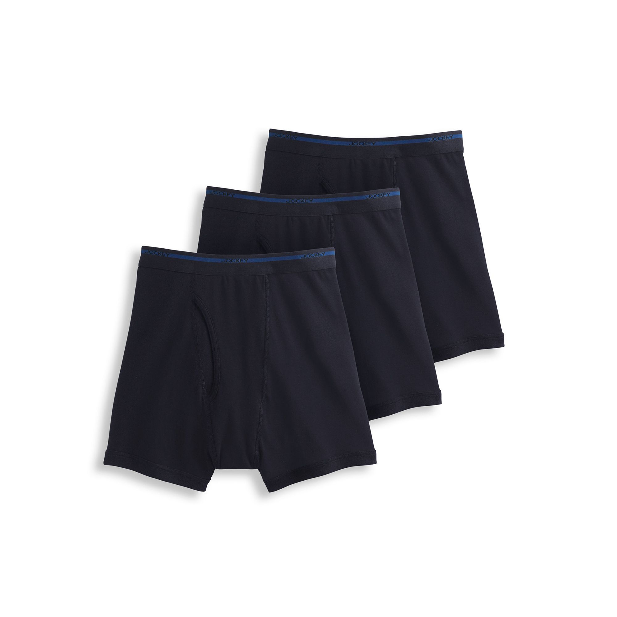 Mens Jockey® Classic 3-pack Lightweight Boxer Briefs, Size: XL, Black