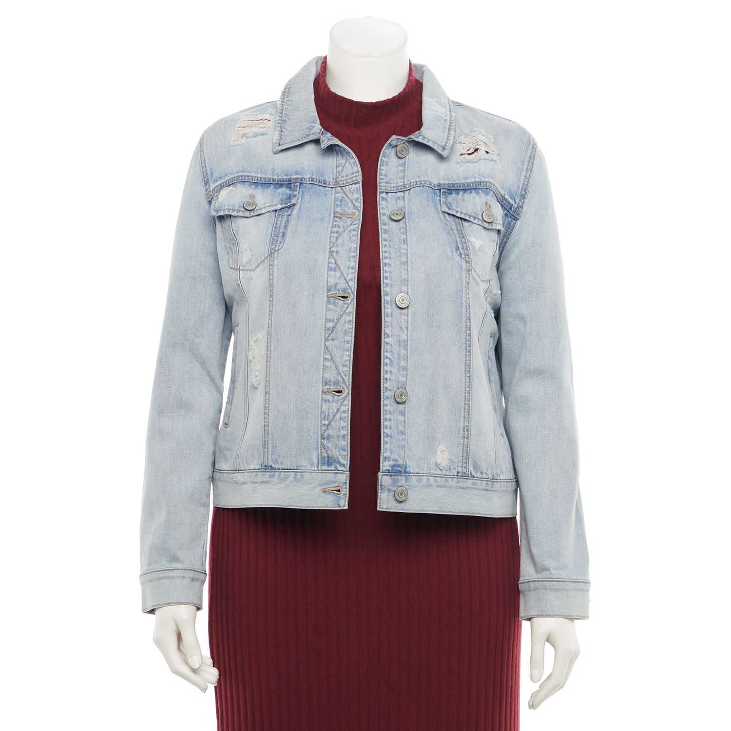 kohls plus size jean jackets