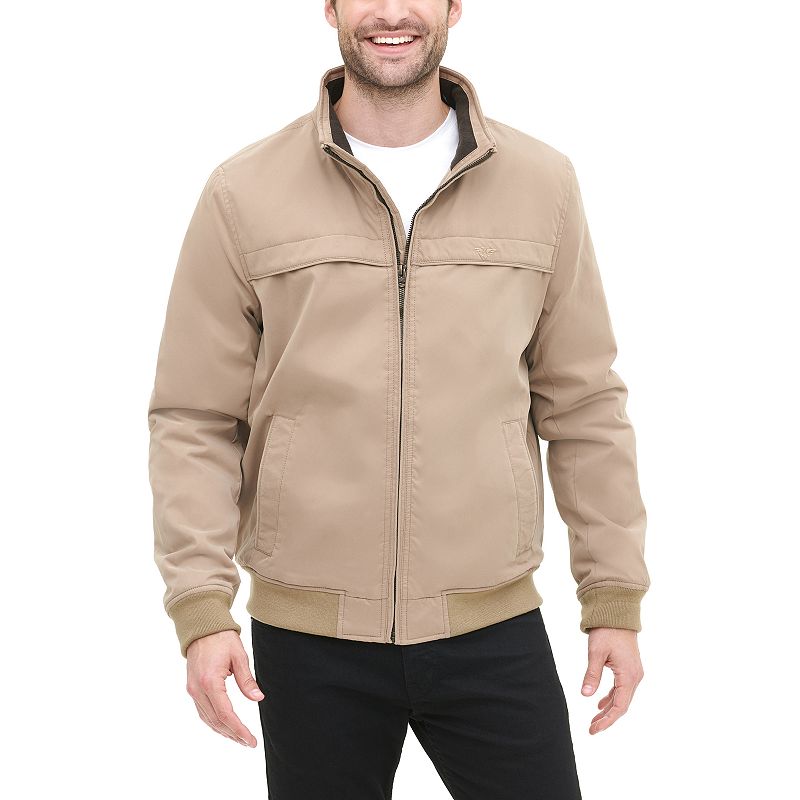 UPC 694414363587 product image for Men's Dockers Microtwill Microfleece-Lined Stand-Collar Bomber Jacket, Size: Sma | upcitemdb.com