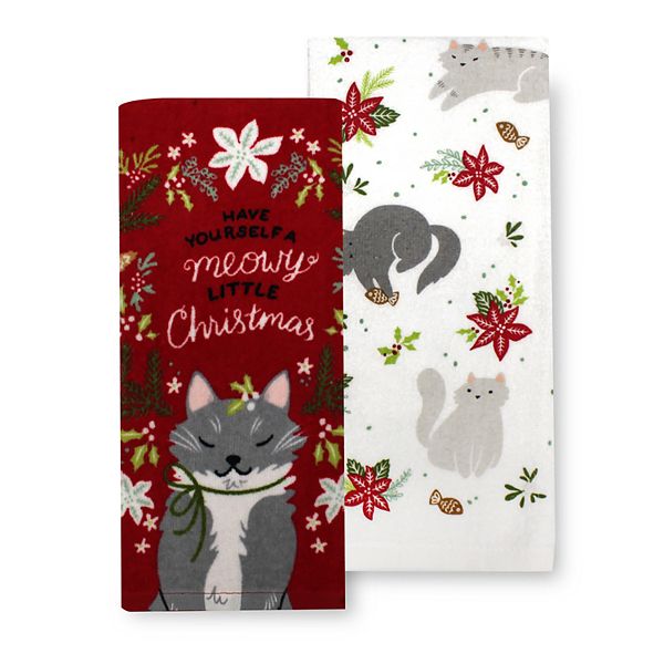 Merry Makings Cat Tea Towel Set