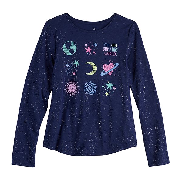 Girls 6-20 & Plus Size SO® Long Sleeve Graphic Tee