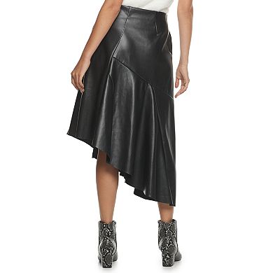 Women's Apt. 9 + Cara Santana Faux Leather Asymmetrical Skirt