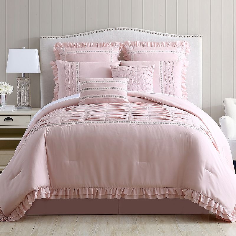 17898221 Pacific Coast Textiles 8-piece Comforter Set, Pink sku 17898221