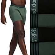 adidas Men's Stretch Cotton Boxer Brief Underwear (4-Pack), Black