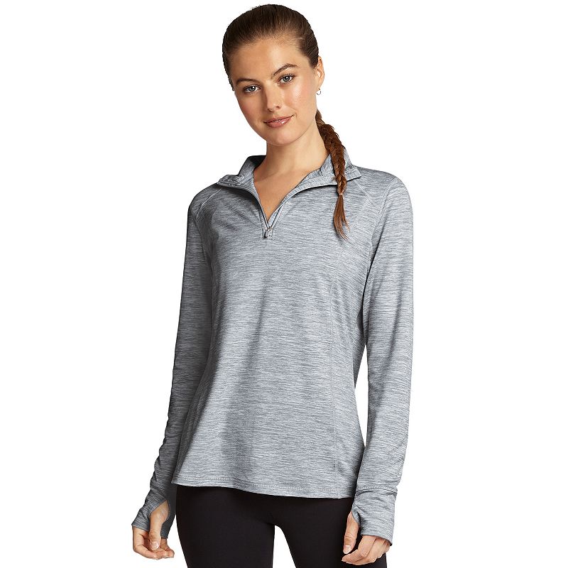 UPC 043475845790 product image for Women's Danskin Quarter Zip, Size: Medium, Grey | upcitemdb.com