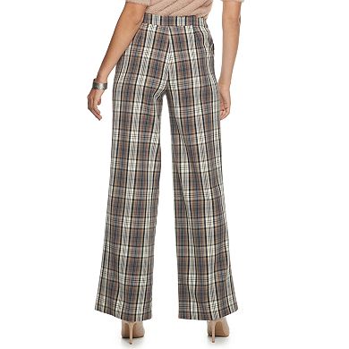 Women's Apt. 9 + Cara Santana High Rise Bootcut Plaid Trouser