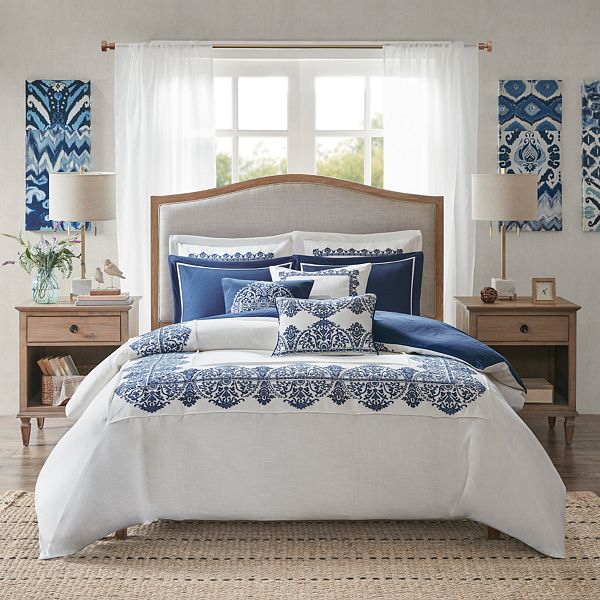 Madison Park Signature Indigo Sky Comforter Set with Throw Pillows