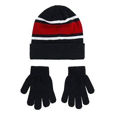 Boys 4-20 Nike 2-Piece Foldover Beanie & Gloves Set