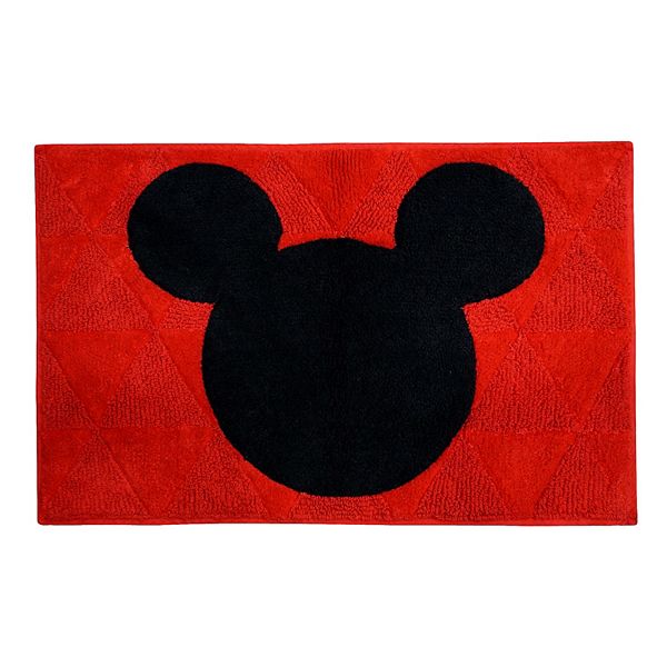 Mickey Mouse Textured Head Bath Rug, Mickey Mouse Bathroom Rug