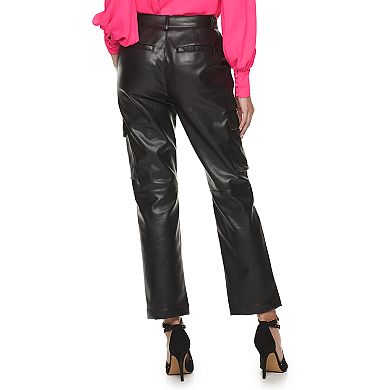 Women's Apt. 9 + Cara Santana Faux Leather Cargo Pants