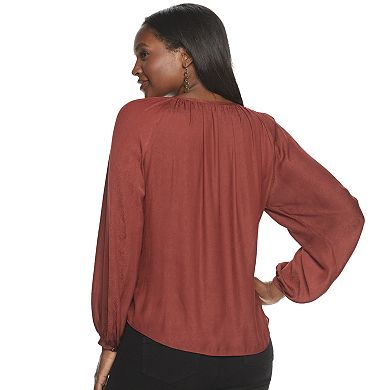 Women's Jennifer Lopez O-Ring Peasant Top