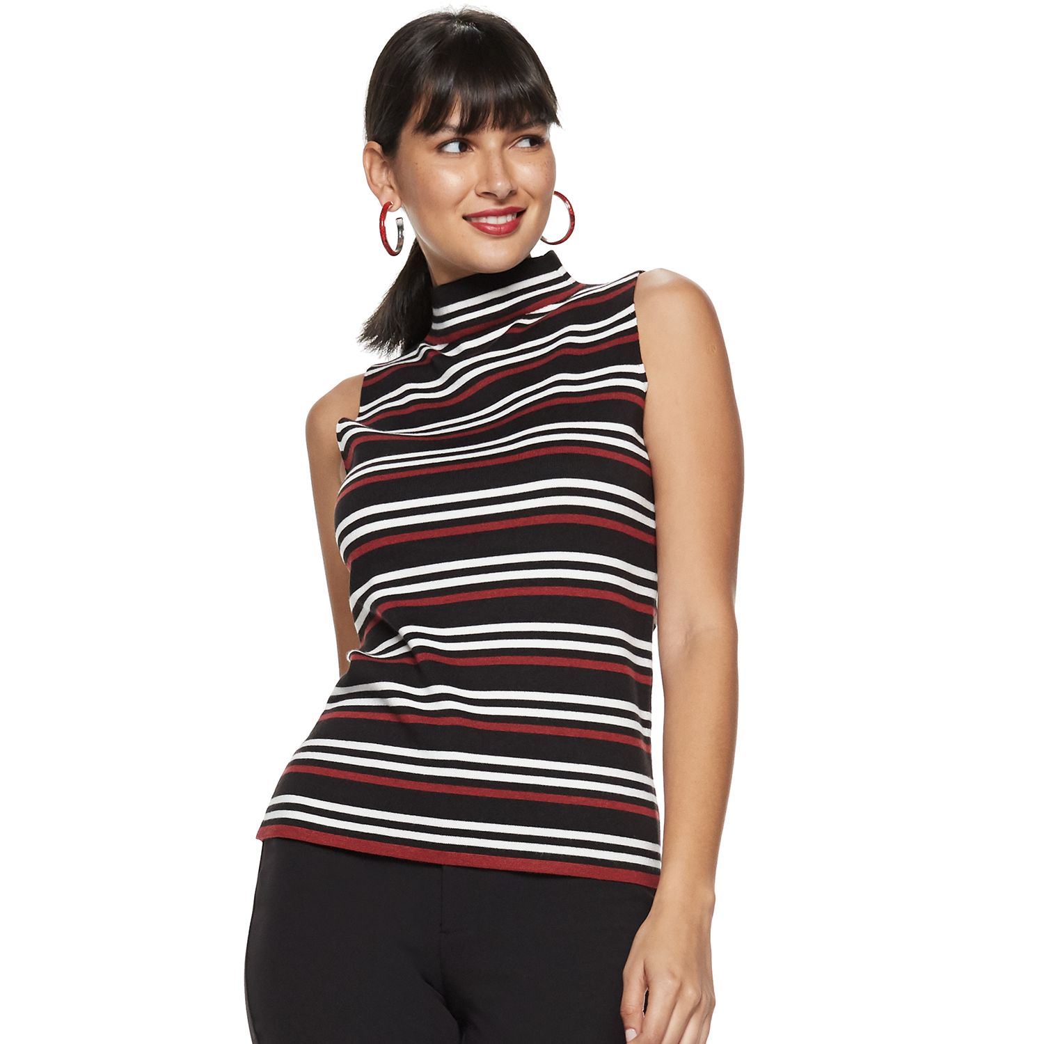 kohls sleeveless mock turtleneck