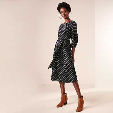 Women's Nine West Mitered Belted Dress