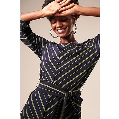 Women's Nine West Mitered Belted Dress