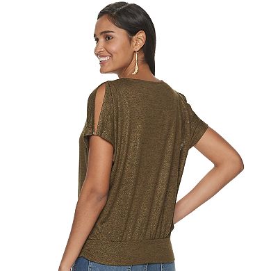 Women's Jennifer Lopez Banded Bottom Dolman Tee