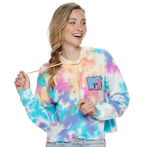 Juniors' MTV Cloud Tie Dye Hoodie