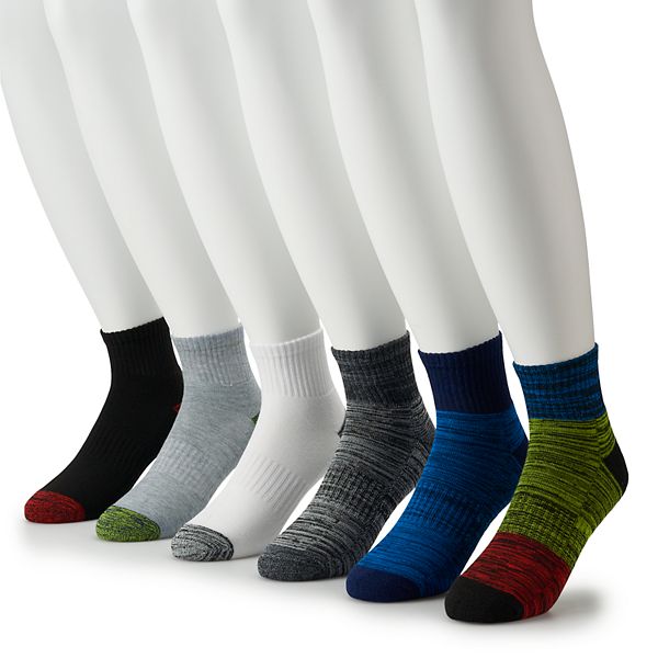 Men's Tek Gear® 6pack Cushioned Performance Quarter Socks