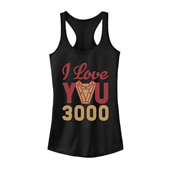 Juniors' Marvel's Avengers Iron Man Arc Reactor Heart Tank Top