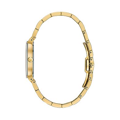 Bulova Women's Diamond-Accent Gold-Tone Stainless Steel Bracelet Watch - 97P133