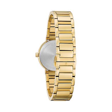 Bulova Women's Diamond-Accent Gold-Tone Stainless Steel Bracelet Watch - 97P133