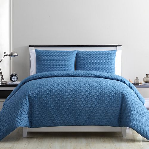 Vcny Mykonos Textured Duvet Cover Set