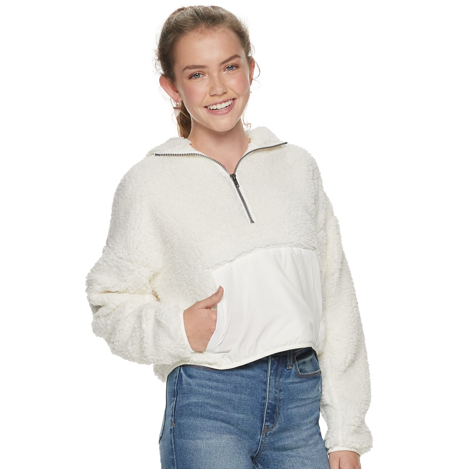 juniors sherpa hoodie