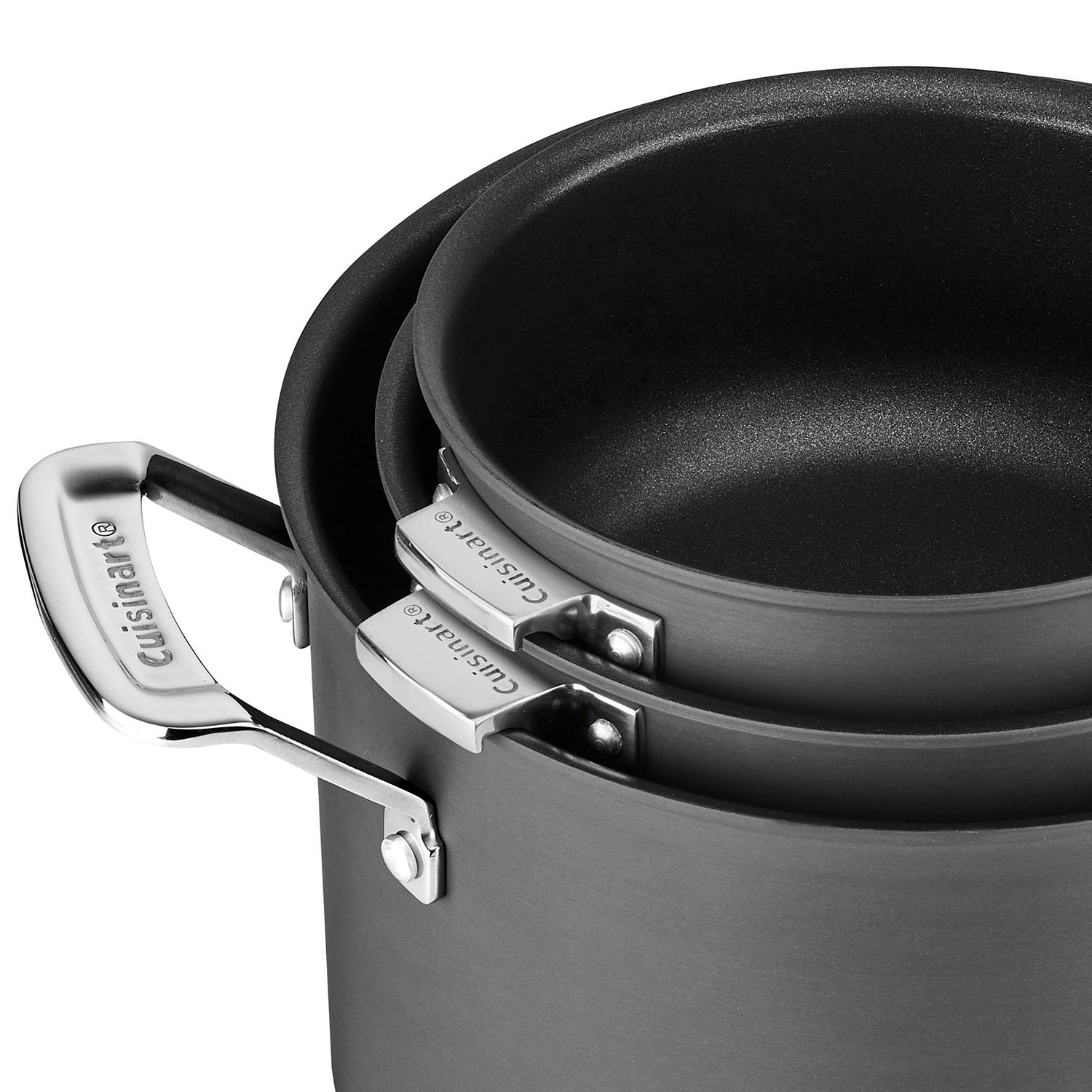 Cuisinart Nonstick Hard-Anodized Nesting Cookware Set - Thumbnail 4