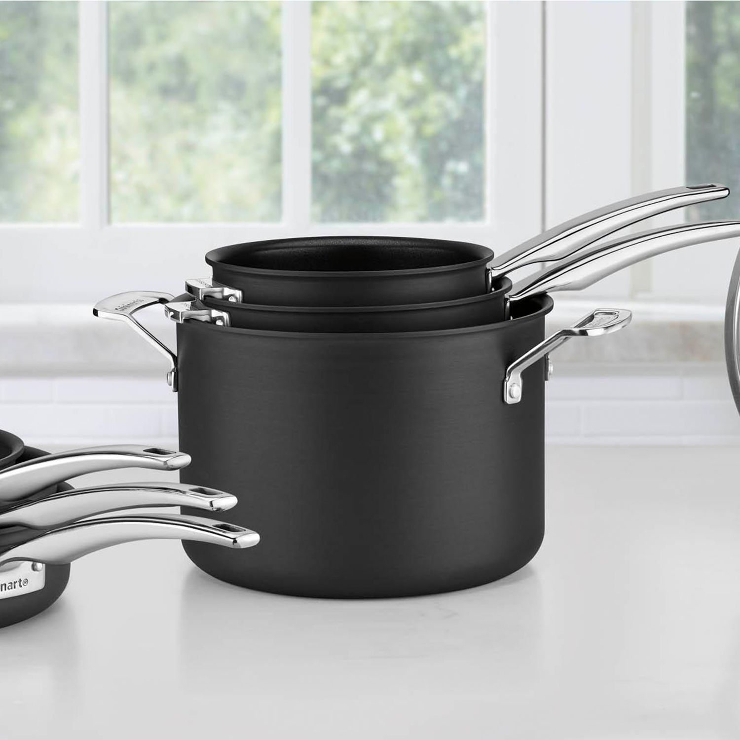 Cuisinart Nonstick Hard-Anodized Nesting Cookware Set - Thumbnail 2