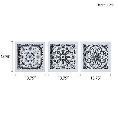 Madison Park Tile Deco Box Wall Art 3-piece Set