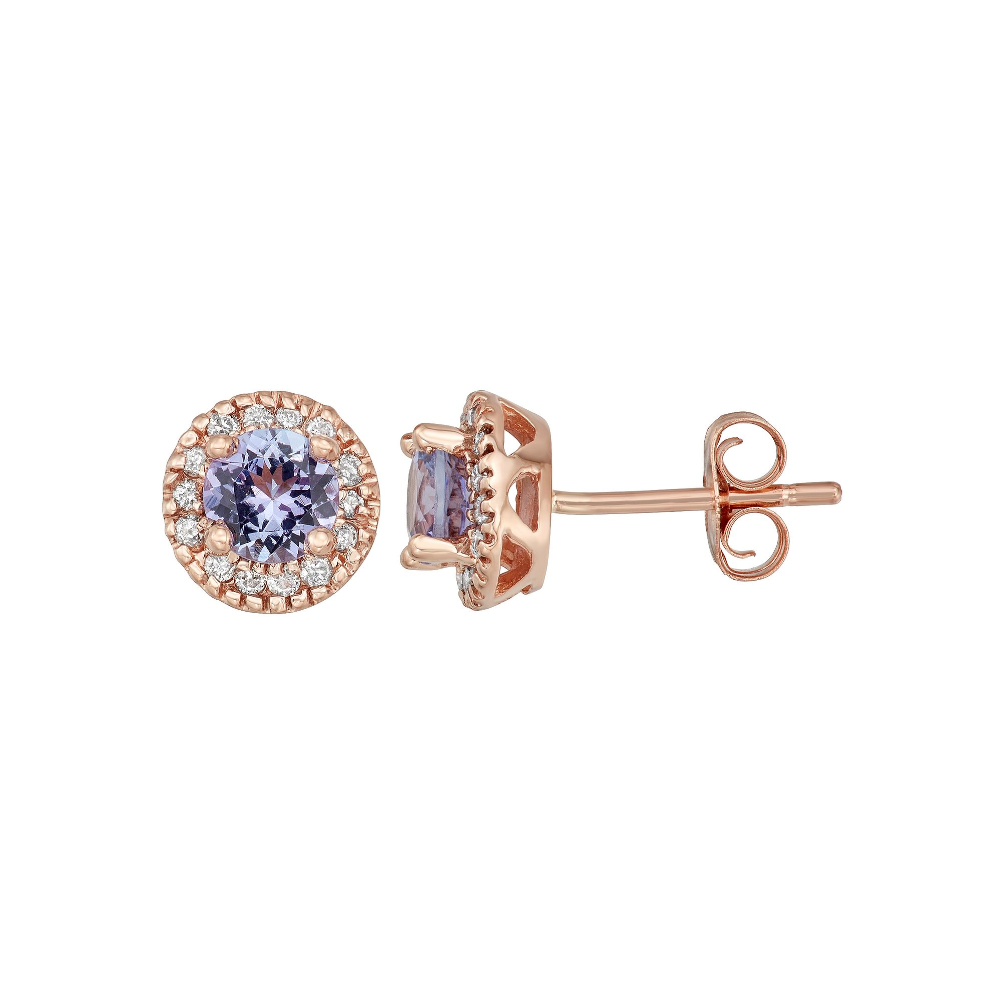 The Regal Collection 14k Gold Tanzanite & 1/8 Carat T.W. IGL Certified Diam