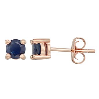 14k Gold Sapphire Stud Earrings