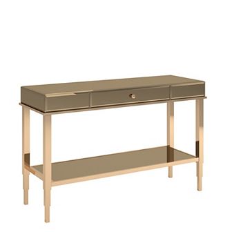 HomeVance Chrome Mirrored TV Stand