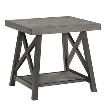 HomeVance Industrial Finish End Table