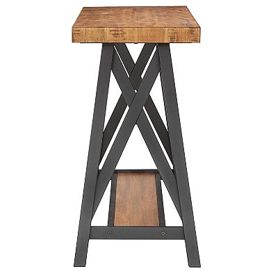 HomeVance Industrial Finish Sofa Table
