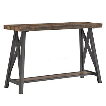 HomeVance Industrial Finish Sofa Table